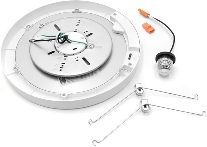 Maxxima 9 in. LED Flush Mount Ceiling Light Fixture - 1500 Lumens, 5 CCT 2700K-5000K, Round Color Selectable Panel Light, Dimmable, Recessed Can or J-Box Install, Suitable for Bathroom or Shower