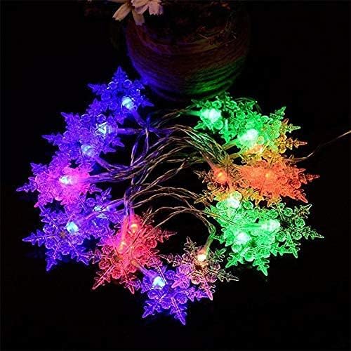 LED Curtain Lights,19ft/6M 96 LED Snowflake Curtain String Lights Plug-in Window Curtain Lights with 8 Modes Decoration for Christmas, Wedding, Party,Wall, Home Decorations (Colorful)