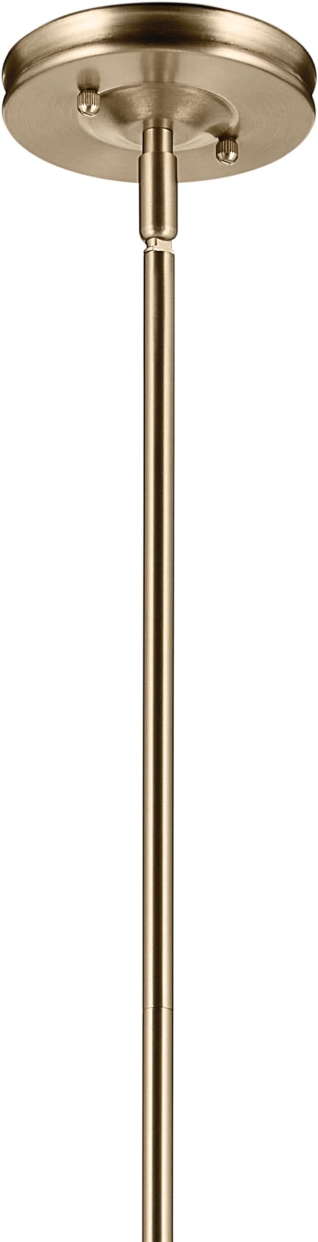 Kichler Laria 1-Light Pendant, Updated Traditional Light, Sloped Ceiling Compatible, for Kitchen with Opal Glass in Champagne Bronze (19.75" x 16"), 52775CPZ