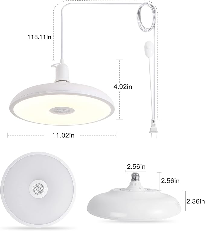 HOREVO Plug in Pendant Light Hanging Light Fixture for Kitchen Island 18W Farmhouse Adjustable Pendant Lighting with Color Change for Kitchen, Bar, Sink, Dining Room, Bedroom, Living Room, Entryway.