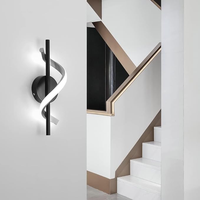 Modern Wall Sconces Set of Two, 9W Hardwired Wall Lighting Fixture Lamps LED Aluminum Wall Lamps for Bedroom Living Room Hallway Hotel Indoor (Cold White)
