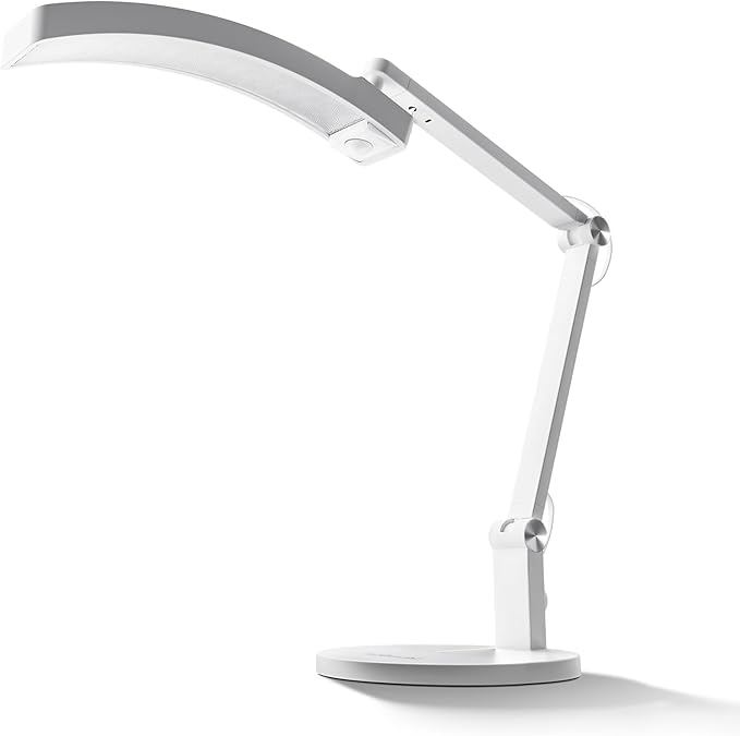 MelodySusie LED Manicure Table Lamp for Nail Techs, S-Pro25A Professional Nail Desk Light with Adjustable Arm, Dimmable Brightness & 3 Color Temperatures for Gel Nails & Nail Art