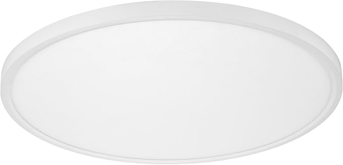 Maxxima 16 in. LED Flush Mount Ceiling Light, 3500 Lumens, 5 CCT 2700K/3000K/3500K/4000K/5000K Panel Light, White Trim Round Fixture, Dimmable for Modern Bedroom, Kitchen, and Living Room Lighting