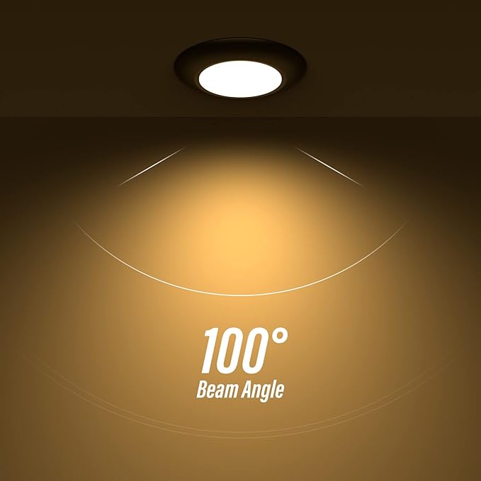 ZAGO 20 Packs Black 6 Inch LED Disk Light Surface Mount Low Profile Recessed Retrofit Ceiling Fixture for J Box, 5CCT Switchable, Dimmable, 120V, 15W, 920LM, CRI>80, ETL, Wet Location