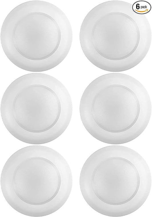 6" LED Ceiling Light Flush Mount Light Fixture | LED Lights |10.5W (85W Equivalent), 120V, 2700K, ETL, Wet Location - 6" Fixture Diameter-4" J-Box (Warm White, 6 Pack)