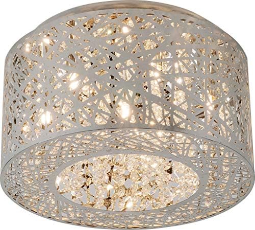 ET2 Inca-20.3W 7 LED Flush Mount in Contemporary style-15.75 Inches Wide by 8.75 inches high-Polished Chrome Finish-Xenon La