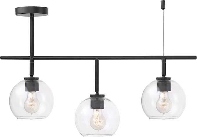 Globe Electric Mika 3-Light Track Lighting, Matte Black, Bulb Not Included