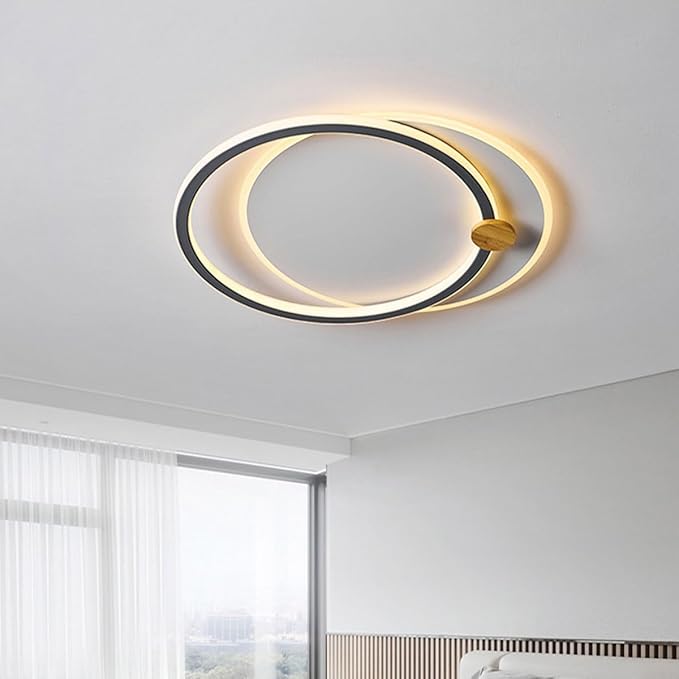 Modern Minimalist Indoor Ceiling Lamp Metal and Acrylic Material Flat Lighting Nordic Circular Ceiling Lights Suitable for Study and Bedroom