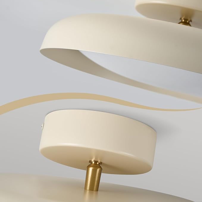 BISAMIYA Modern LED Ceiling Light, Brass Accent 12.6 Inch Semi Flush Mount Ceiling Light, Adjustable Angle Light Fixture, 3000K/Warm White/18W, for Hallway, Entryway, Kitchen