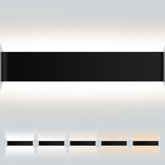Modern LED Wall Sconce, 32W Dimmable 5CCT (3000K-6500K), Upper and Lower Illuminated Wall Sconce, for Bedroom, Living Room, Hallway, Vanity Lights (33 Inch - Matte Black 1 Piece)