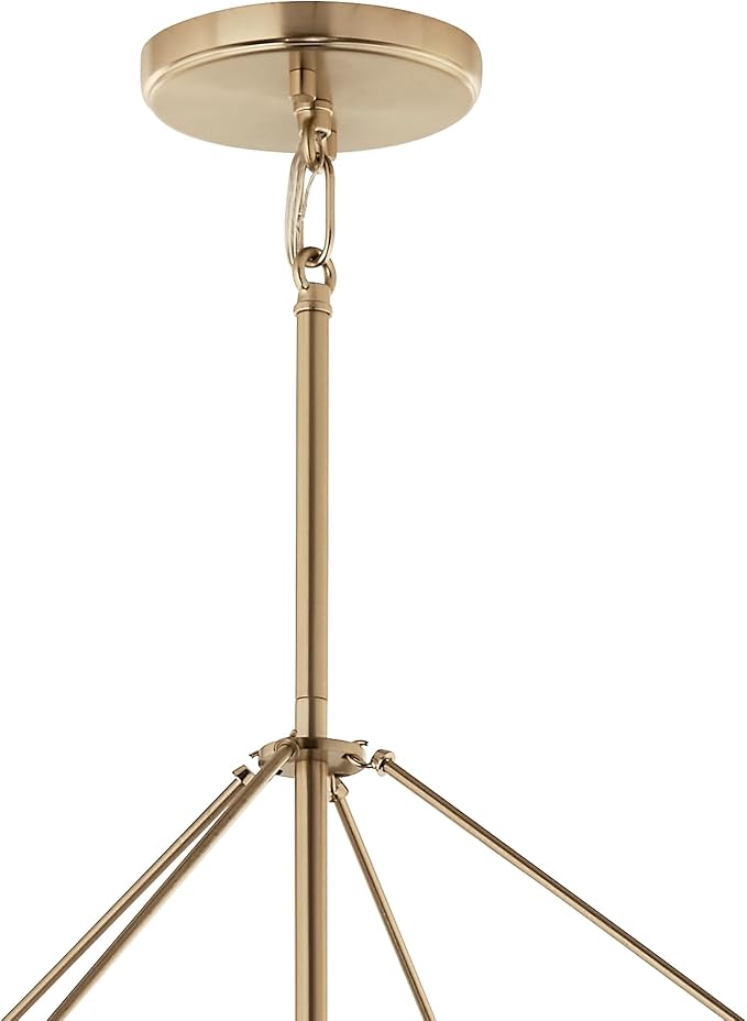 Kichler Eisley 8-Light Foyer Pendant, Soft Modern Light in Champagne Bronze and Black, Sloped Ceiling Compatible, for Foyer (40.25" x 28.25" x 28.25"), 52628CPZ