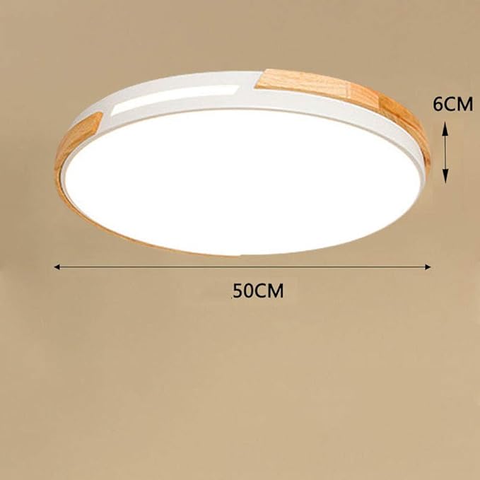 American Minimalist LED Ceiling Lamp Living Room Ultra-Thin Modern Bedroom Ceiling Recessed Lamps Round Solid Wood Kitchen Corridor Ed Ceiling Lamp 40cm 30cm 50cm