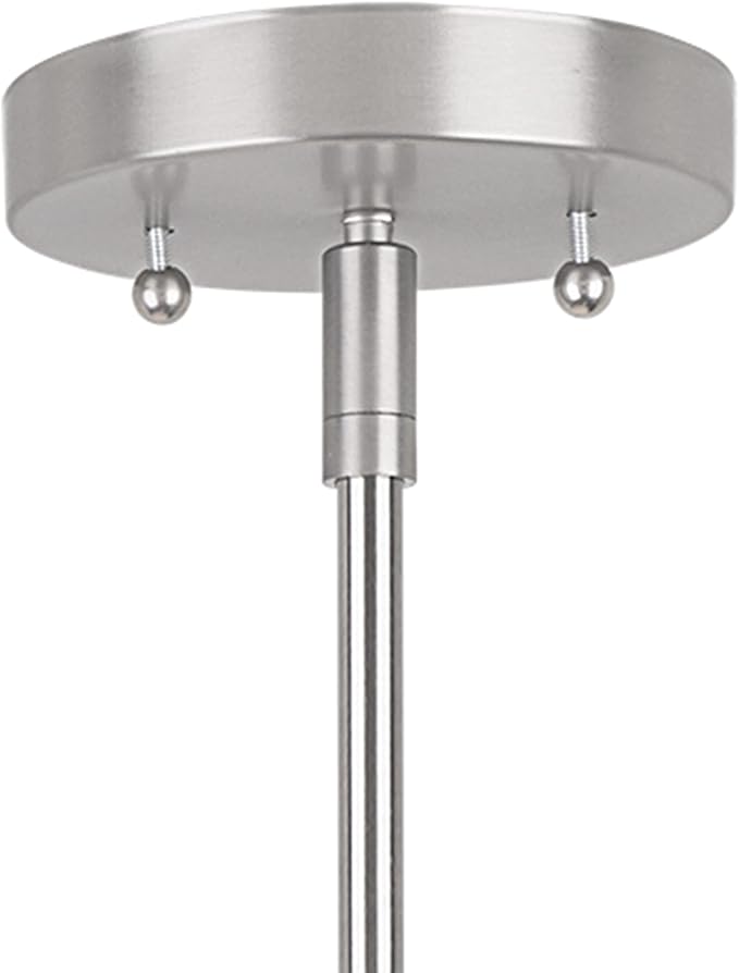Aspen Creative 61125-11, One-Light Hanging Mini Pendant Ceiling Light, Transitional Design in Satin Nickel Finish, 8" Wide
