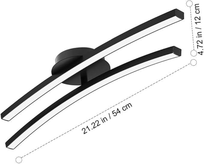 TEHAUX Modern Minimalist Ceiling Light Fixture Warm Decorative LED Lamp for Living Bedroom Kitchen Hallway Energy Efficient Easy to Clean Stylish Home