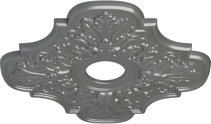 Ekena Millwork CM17PESLSDecorative Ceiling Medallions Modeled After Original Historical Patterns & Designs, Silver