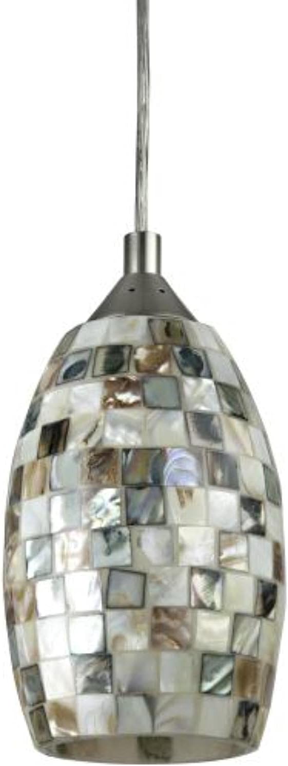Sunlite 11 Inch LED Decorative Pendant Light Fixture, 9 Watts (60 Watt Equivalent), 800 Lumens, Dimmable, Glass Shade, Brushed Nickel Finish, ETL Listed, Venice