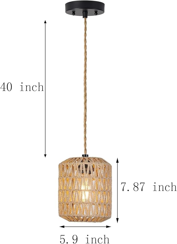 Battery Operated Pendant Light with Remote,Rechargeable Ceiling Light Fixture with 9 Colors Dimmable Bulb,Battery Powered Pendant Light for Home Decor Indoor Kitchen Island Bedroom