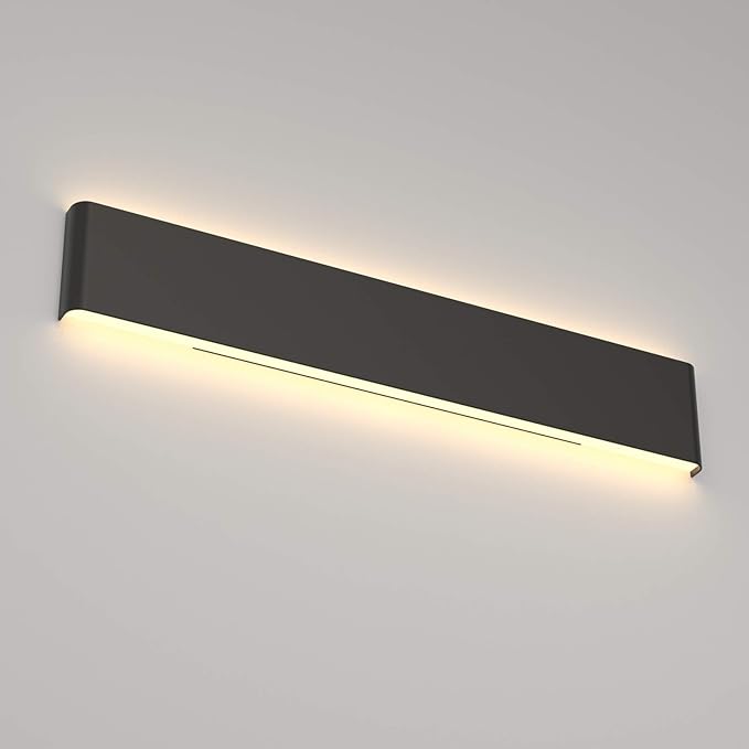 Ralbay 30W Bathroom Light Fixture 32.67 inch Vanity Lights Arm Length Wall Light for Bathroom Dressing Room IP44 Waterproof 3900LM Warm White Light 3000K, Black
