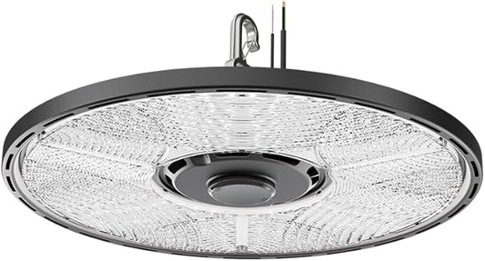 Lithonia Lighting Compact Pro Round LED High Bay Light, Ceiling Lighting Fixture, Adjustable 21000/24000/27000 Lumens, Selectable 4000K/5000K, UVOLT 120–347V, Black (CPRB ALO14 UVOLT SWW9 80CRI DBL)