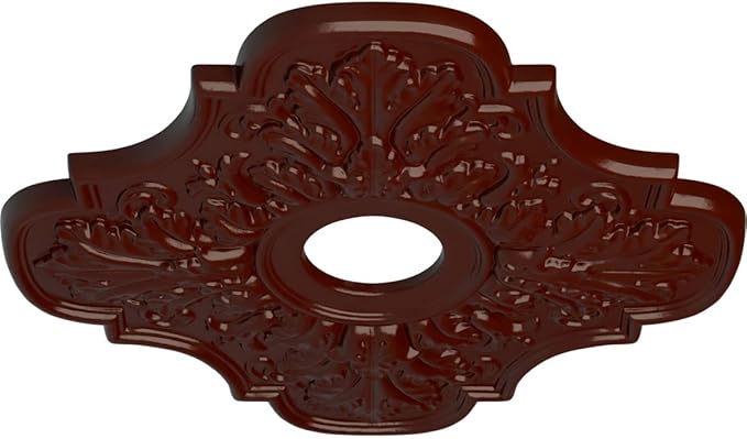 Ekena Millwork CM17PEBMFDecorative Ceiling Medallions Modeled After Original Historical Patterns & Designs, Brushed Mahogany