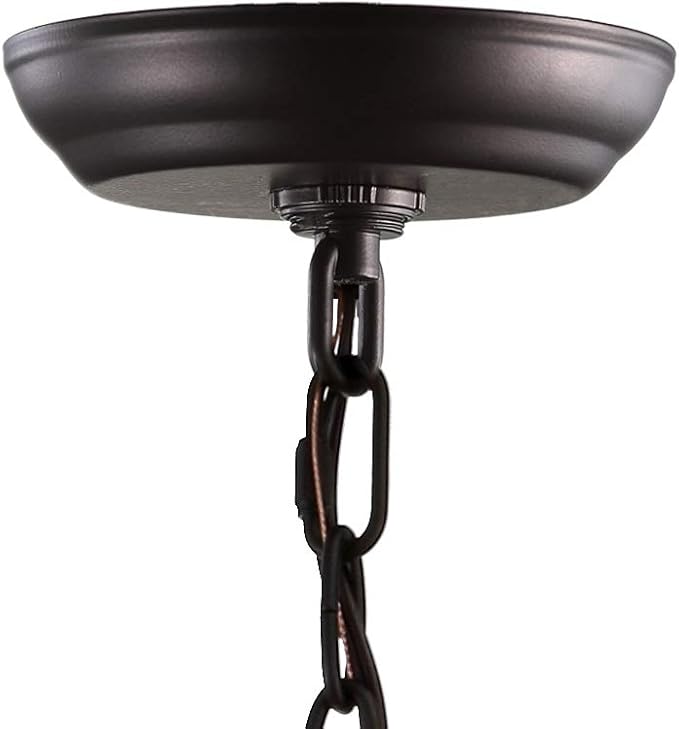 JONATHAN Y 11" Oil Rubbed Bronze 4-Light Traditional Lantern Pendant Light, Metal and Clear Glass Shade, Classic Chandelier for Foyer, Kitchen Island, LED Bulbs Included JYL7403A