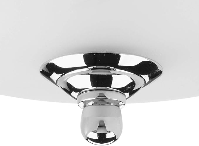 Progress Lighting 3-Light Ceiling Light, Flush Mount Ceiling Light Fixture for Interior Kitchen Lights, Hallway, Bedroom, Living Room, 15-1/4-Inch by 6-5/8-Inch, Polished Chrome, Etched Glass Shade