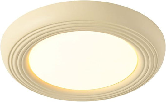 Modern Minimalist Bedroom Ceiling Lamp with Plastic Shade Flat Lighting Round Ceiling Lights for Balcony Suitable for Hallways and Entryways