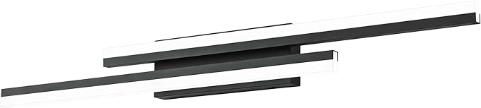 PRESDE 40" LED Bathroom Vanity Light, Modern Black Wall Bar Fixture Over Mirror Dimmable