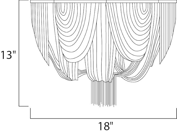 Chantilly-Six Light Flush Mount in Modern style-18 Inches Wide by 13 inches high