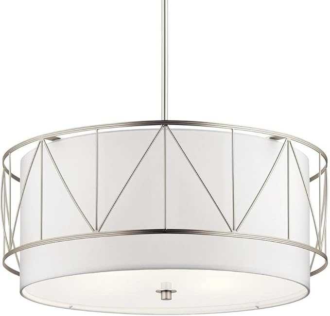 Kichler Birkleigh 11.5" 4 Light Pendant Classic with Satin Etched Glass in Gold