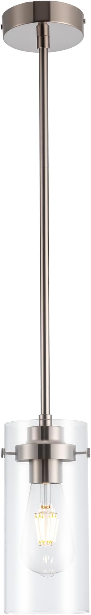 Pendant Lights Kitchen Island, Kitchen Lights Ceiling Hanging, Kitchen Light Fixtures Brushed Nickel Finish, Industrial Pendant Light Fixtures for Kitchen Island
