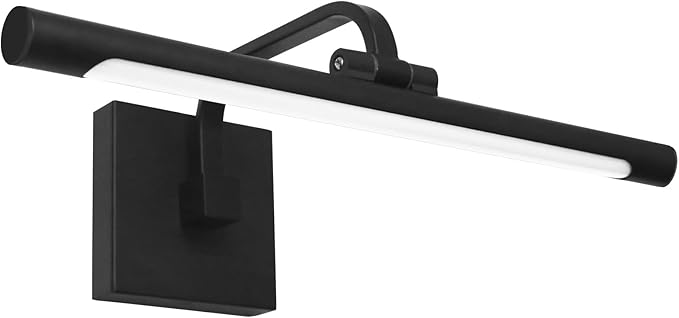 330° Rotatable LED Bathroom Vanity Light, 15.7 Inch Mirror Lighting Fixture Over Mirror，12W, 6000K, IP44 Waterproof, Black Bar Light Fixture for Bathroom.LED Bathroom Lighting