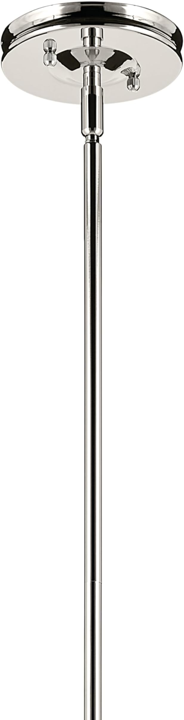 Kichler Laria 1-Light Pendant, Updated Traditional Light, Sloped Ceiling Compatible, for Kitchen with Clear Glass in Polished Nickel (14.5" x 10.5"), 52774PNCLR