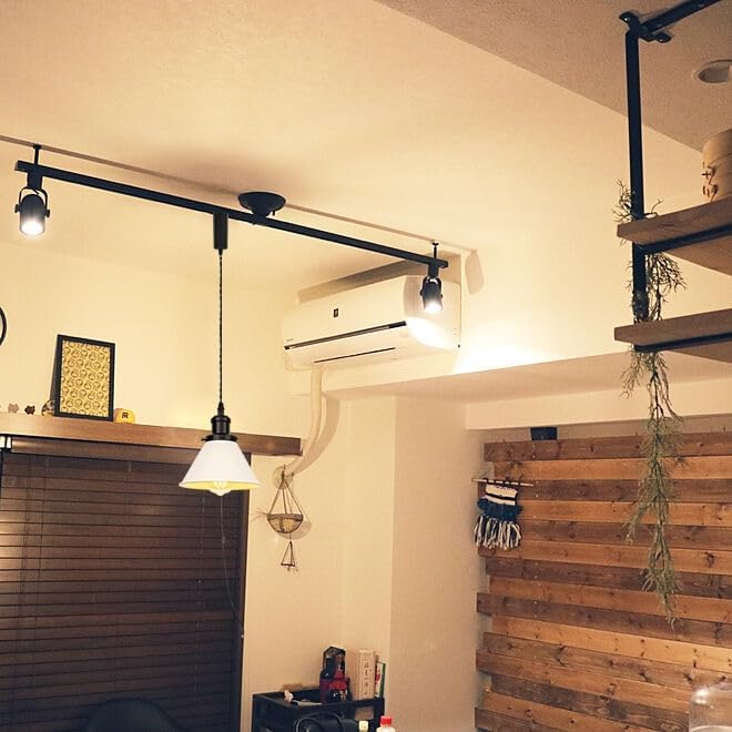 3Pcs Adjusted Wire Length H-Type Track Hanging Light 3.9 Ft Twisted Cord E26 Black Base Industrial Design White Metal Pendant Light Fixture for Loft Aisle Bar(No Bulb, Track)