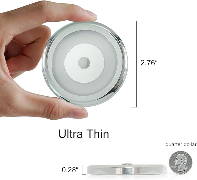 THALASSA 2 Pcs 12V Boat Interior Ceiling LED Light with Dimmer Switch - 3W 2800K Warm White, Surface Mounted, Small Dome Light be Used in RV Camper Van Caravan Yachts Motorhome, 72mm Diameter
