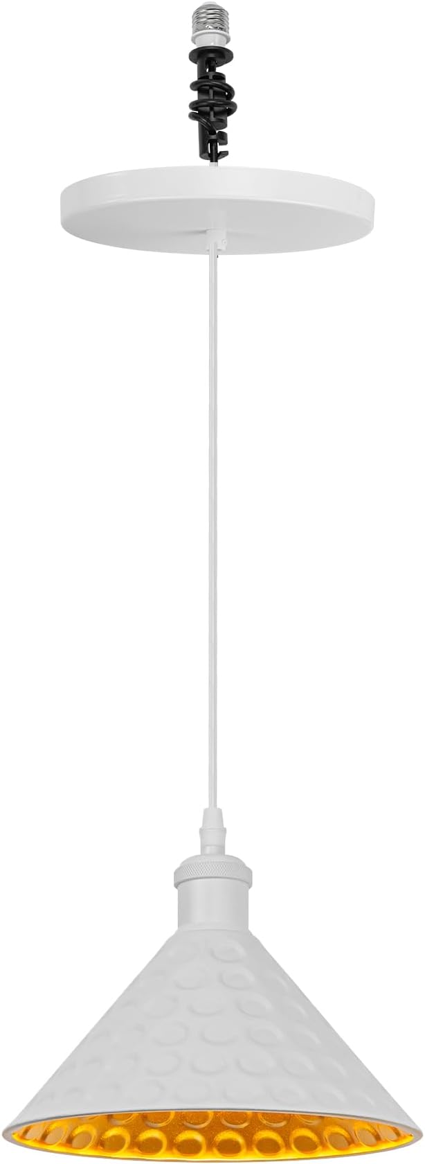 Kiven Instant Light Conversion Kit for 4/5/6inch Hole,White Farmhouse Lighting Recessed Can Light Conversion Kit to Pendant with E26 Screw-in Adapter for Kitchen Island Living TB2776
