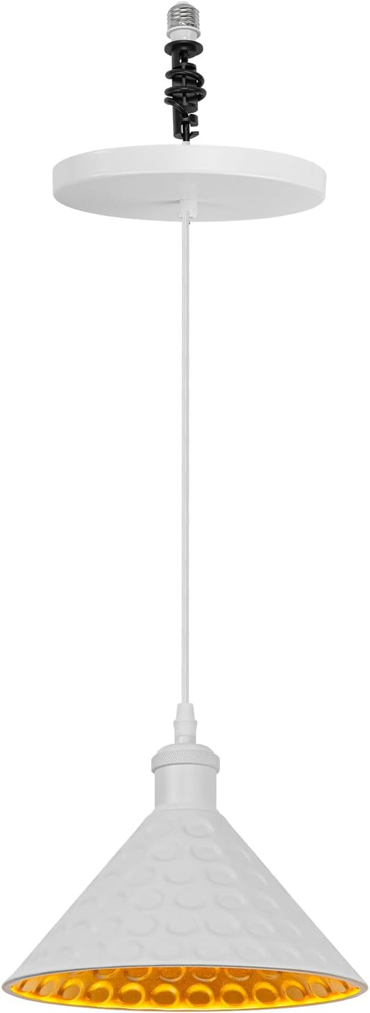 Kiven Instant Light Conversion Kit for 4/5/6inch Hole,White Farmhouse Lighting Recessed Can Light Conversion Kit to Pendant with E26 Screw-in Adapter for Kitchen Island Living TB2776