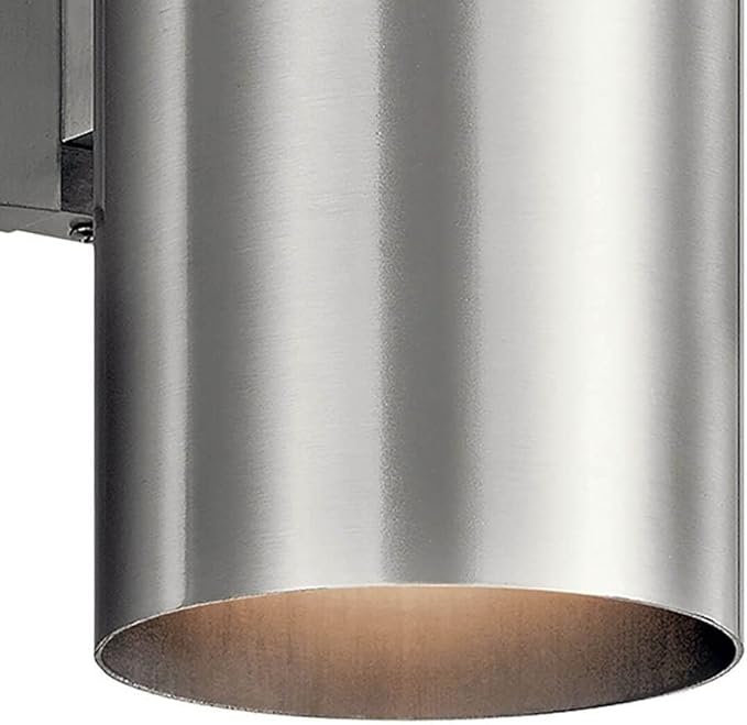 Kichler Cylinders 15" 2-Light Outdoor Cylinder Wall Sconce in Architectural Bronze, (15" H x 5.75 W), 9246AZ