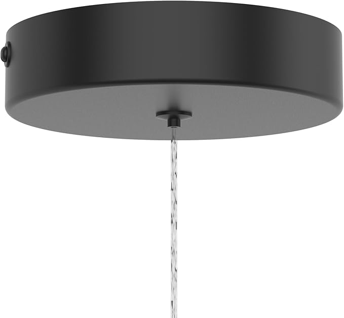 Tawson Alice 1-Light Pendant Ceiling Light Fixture, Integrated Led and Premium Bubble Glass, for Kitchen Island, Hallway, Entryway, Passway, Dining Room, Bedroom, Balcony Living Room (Black)