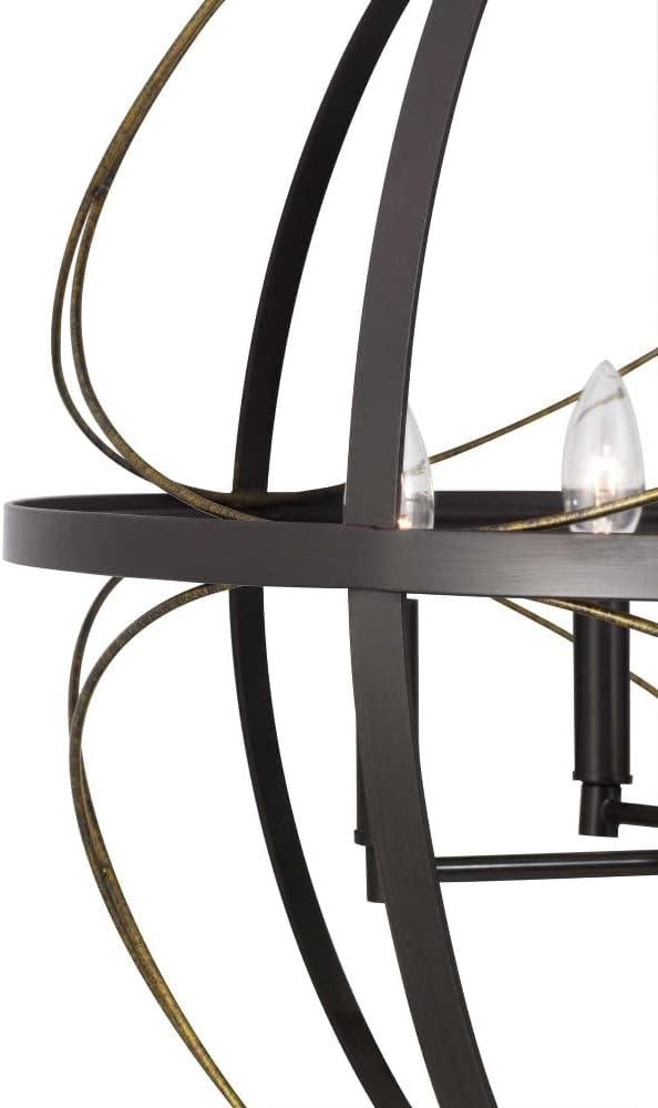 Progress Lighting Brandywine Collection 6-Light Farmhouse Sphere Pendant Light Silver Ridge