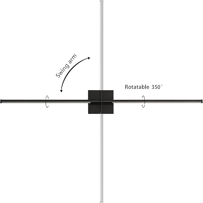 JONATHAN Y 32" Black Modern Dimmable Integrated LED Wall Sconce, Minimalist Adjustable Metal Vanity Light for Bathroom Mirror, Bedroom, Hallway, 3000K, ETL Listed (JYL7040C)