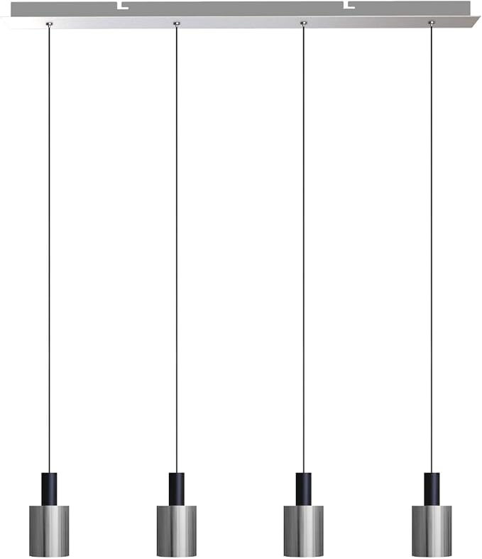 Virgo 4 Mini Pendant Lighting Black-Nickel - LED Hanging Light Fixture for Kitchen Island, Bar, Foyer - Cluster Pendants - Dimmable, Adjustable Wire, Lamp Bulb Included