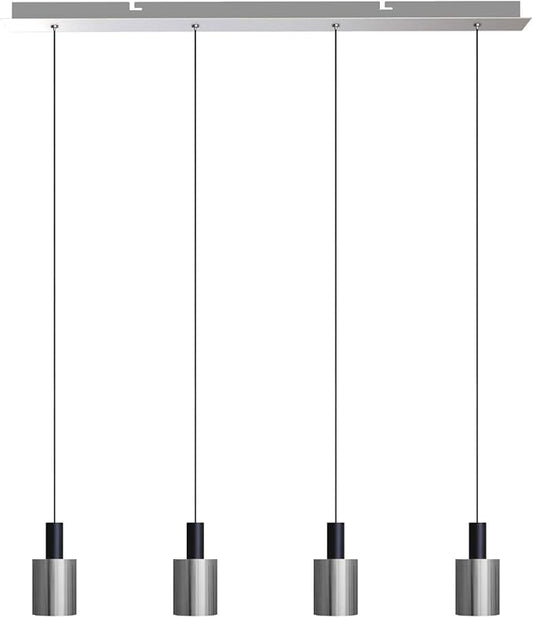 Virgo 4 Mini Pendant Lighting Black-Nickel - LED Hanging Light Fixture for Kitchen Island, Bar, Foyer - Cluster Pendants - Dimmable, Adjustable Wire, Lamp Bulb Included
