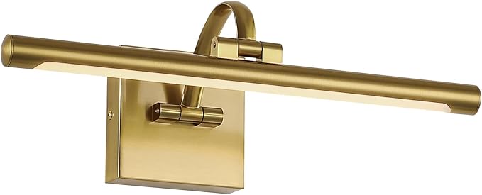 DESOOP Brass Picture Lights for Wall Hard-Wired LED Picture Lighting Dimmable Art Light Gallery Lighting for Wall Portraits Artwork 15.75 inch 7W Warm White