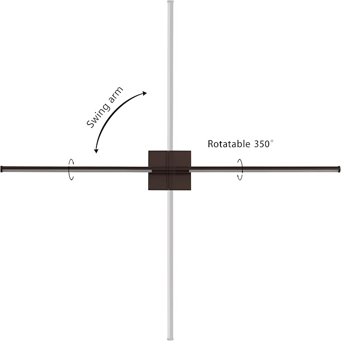 JONATHAN Y 32" Oil Rubbed Bronze Modern Dimmable Integrated LED Wall Sconce, Minimalist Adjustable Metal Vanity Light for Bathroom Mirror, Bedroom, Hallway, 3000K, ETL Listed (JYL7040D)