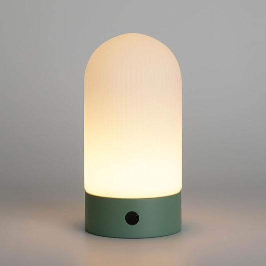 WEILAILUX Battery Operated Shower Lamp Waterproof, Small Portable Cordless Table Lamp Rechargeable, Touch Dimmable Mood Light for Home/Patio/Dining/Outdoor (Green)