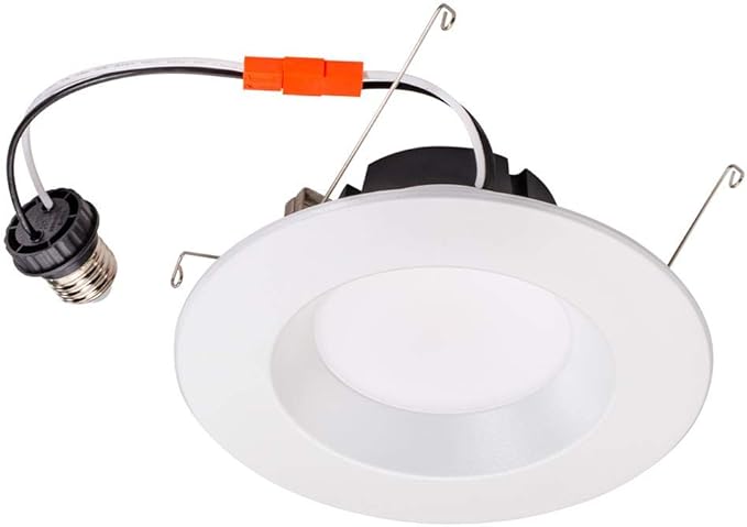 Topaz Round 4 Inch LED Recessed Retrofit Downlight, 7 W, Smooth Trim, 5CCT Selectable 2700K,3000K,3500K,4000K,5000K, White