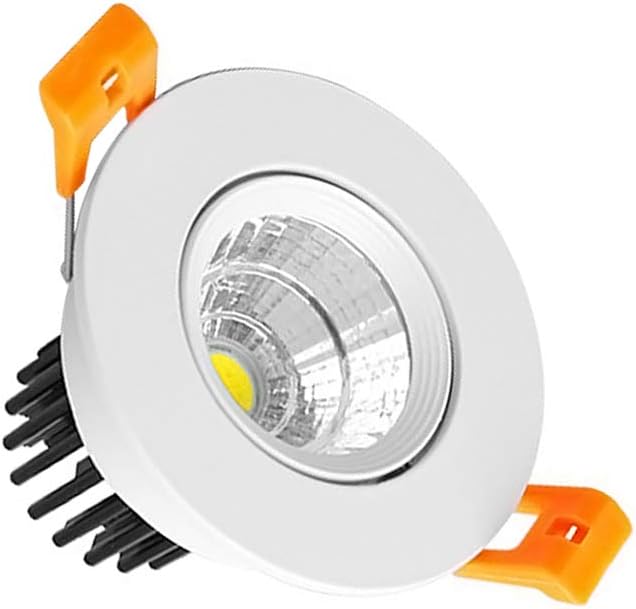 inShareplus 2 Inch LED Downlight, 3W Recessed Lighting COB Dimmable, 3000K Warm White, CRI80, Ceiling Lights with LED Driver, 1 Pack