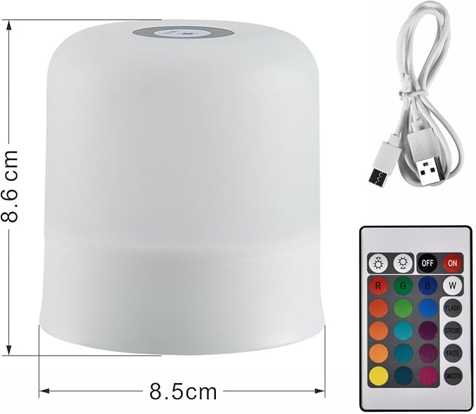 Portable Baby Night Light，Touch Lamp for Bedroom, Rechargeable 2400mAh Small LED Table Lamps, Remote Control, Multi-Color Egg Nightstand Lamp,Breastfeeding, Sleep Aid,