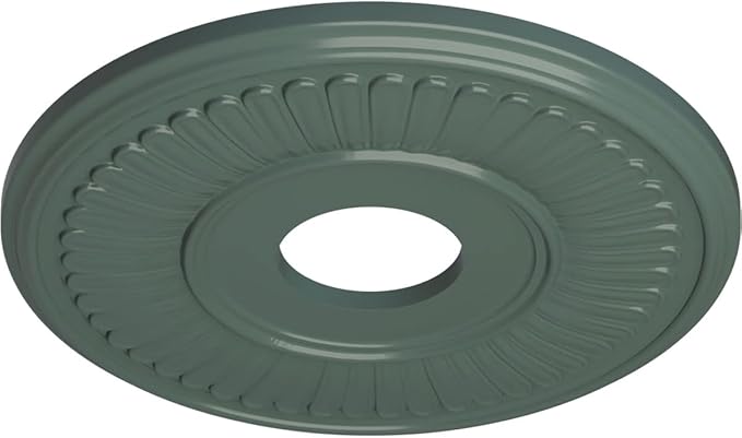 Ekena Millwork CM15BECBF 15 3/4"OD X 3 7/8"ID X 3/4"P Berkshire Ceiling Medallion Fits Canopies Up to 7", Cloud Burst